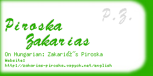 piroska zakarias business card